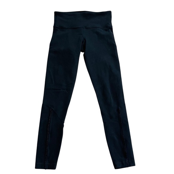 Pants - Lululemon Low Rise Black‎ Ruffle Leg Leggings 2